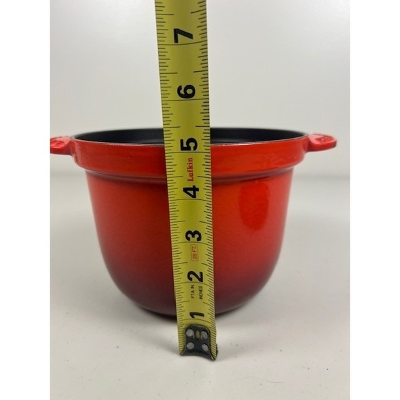 Le Creuset Enameled Cast Iron Rice Pot 1.5 Qt Size 16 Cerise Red Made in France - Picture 9 of 11